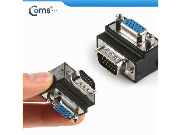 디바이스마트,커넥터/PCB > I/O 커넥터 > 젠더류 > 시리얼/패러럴 젠더,Coms,모니터 젠더(15M/15F) [IT616],RGB(VGA) D-sub 15핀 젠더 / FEMALE - MALE / 꺾임형