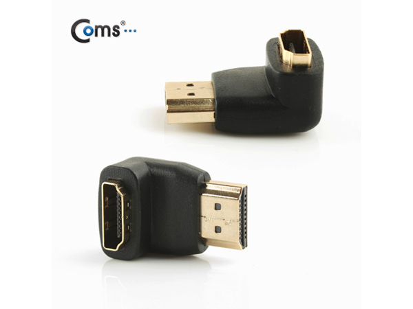 디바이스마트,,Coms,HDMI 젠더(연장 M/F, 꺾임형), 하향90도 [IT617],연장하는 일체형 연장 젠더