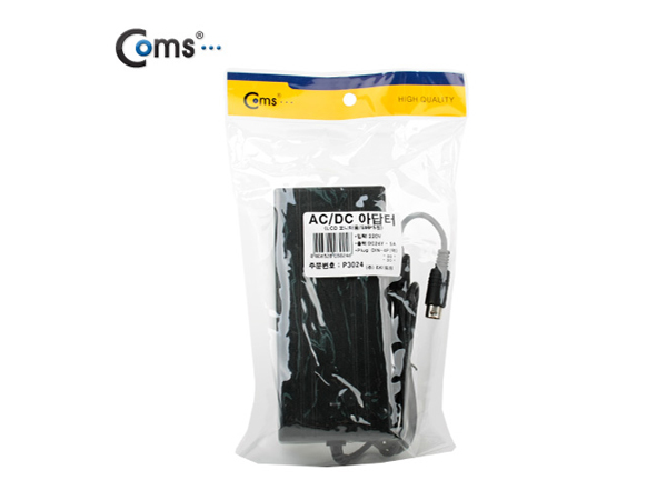 디바이스마트,케이블/전선 > PC/네트워크/통신 케이블 > 전원/파워 케이블,Coms,아답터 (정전압) DC24V 5A, LCD 모니터 (역방향) [P3024],정격 입력 전압: AC 220V, 50/60Hz, 1.5A / 정격 출력 전압 : DC 24V~5A / Plug: DIN 4P(역방향)