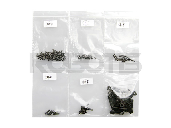 디바이스마트,기계/제어/로봇/모터 > 볼트/너트 > 일반볼트/렌치볼트 > 둥근머리볼트,(주)로보티즈,볼트너트 세트 BNS-30,M2,M2.6,M3 / 4mm,6mm,8mm / 철 / 흑색 / 바이올로이드 키트용 탭핑스크류