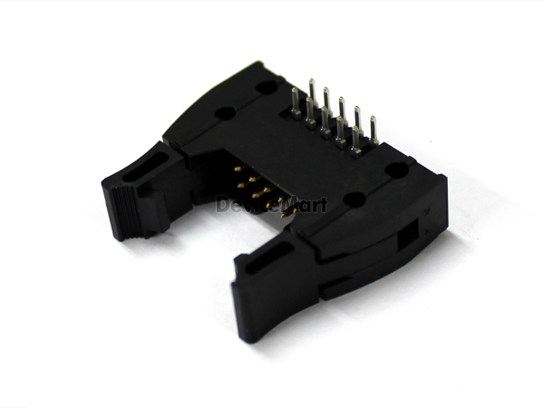 디바이스마트,커넥터/PCB > 직사각형 커넥터 > 박스헤더 > 일반박스헤더 2.54mm pitch,OMRON,XG4A-1034,OMRON 커넥터 / BOX HEADER / 2.54mm pitch / 래치 Latch / 고정형 앵글 타입  / 10pin