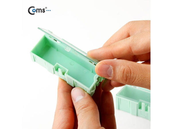 디바이스마트,공구함/작업대/엔클로저 > 공구함/부품함 > 다용도정리함(케이스),Coms,다용도 PVC 수납함(병렬 연결) [ITA153],2개입 1세트 / 분리시 1개 사이즈: 7.5cm X 3.2cm X 2.2cm