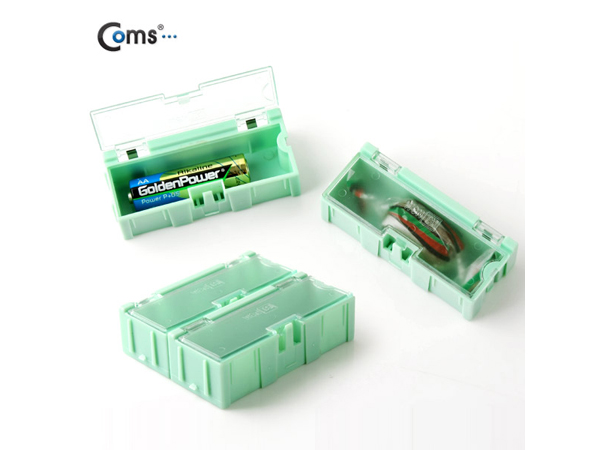 디바이스마트,공구함/작업대/엔클로저 > 공구함/부품함 > 다용도정리함(케이스),Coms,다용도 PVC 수납함(병렬 연결) [ITA153],2개입 1세트 / 분리시 1개 사이즈: 7.5cm X 3.2cm X 2.2cm