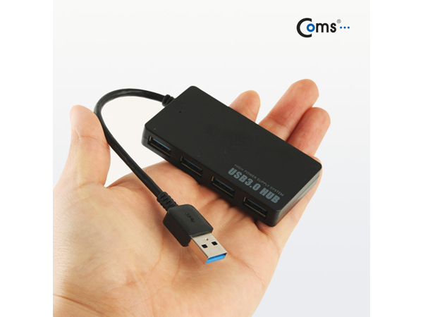 디바이스마트,컴퓨터/모바일/가전 > 네트워크/케이블/컨버터/IOT > 인터넷공유기/허브/랜카드 > USB허브/포트 확장 도킹스테이션,Coms,USB 허브 3.0, (4P/무전원) [SP969],USB3.0 / 4포트 / 초슬림 허브
