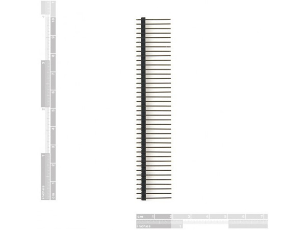 디바이스마트,커넥터/PCB > 핀헤더/IC 소켓 > 핀헤더 > 2.54mm pitch 핀헤더,DFROBOT,40 Pin Break Away Male Header- Long Straight-10 Pcs [FIT0105],핀헤더 / 스트레이트 타입 / DIP 타입 / 2.54mm pitch / 1열 / 40pin  / 핀 길이 10mm / 표준보다 긴 핀 길이 / 10개단위 1팩