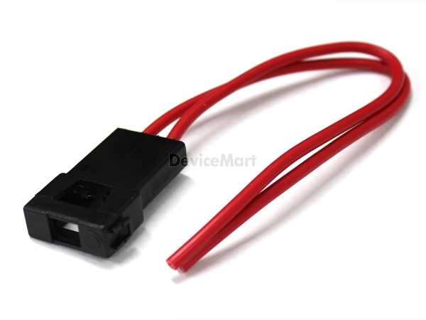 디바이스마트,커넥터/PCB > 핀헤더/IC 소켓 > 퓨즈홀더/퓨즈클립,부천단자,퓨즈홀더 CAR - 캡(유),오토 퓨즈 홀더 / 하네스 형 / 캡 있음 / 전선길이 190mm