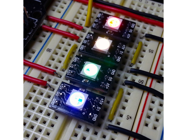 디바이스마트,MCU보드/전자키트 > 디스플레이 > LED,NulSom Inc.,NS-LED-04 (RainBow Chip),컨트롤러 내장형 풀컬러 고휘도 LED(WS2812B) 사용, 1개 칩타입