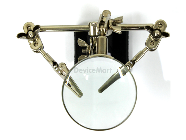 디바이스마트,수공구/전자공구/전동공구 > 전자공구 > PCB작업공구 > PCB 작업대,s-turbo,기판 고정 스탠드 435-101,납땜 보조기/ 확대경 기능, 2.5X // Les Dia.: 65mm