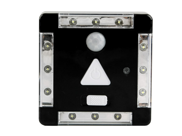 디바이스마트,LED/LCD > LED 관련 상품 > 램프,Coms,램프(센서 감지형) 12LED,사이즈 : 85x85x31mm / 전원 : AA 건전지 3개 / 색상 : 화이트(White) / 센서 감지 거리 : 3M / 자석내장