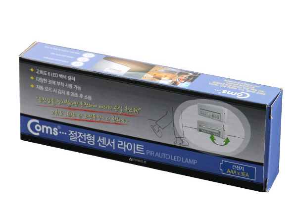 디바이스마트,LED/LCD > LED 관련 상품 > 램프,Coms,램프(센서 감지형) 6LED [NO225],사이즈 : 175x53x25mm / 전원 : AA 건전지 3개 / 색상 : 화이트(White) / 센서 감지 거리 : 3M / 180도 회전 , 각도조절 / 구성품 : 고정 못 1개+양면테이프 1개