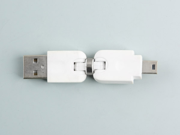 디바이스마트,커넥터/PCB > I/O 커넥터 > 젠더류 > USB2.0 젠더,Coms,USB 젠더- Mini 5P(M)/A(M) [G3400],USB 변환 젠더 / Mini USB B 타입 MALE - USB A 타입 MALE / 회전형