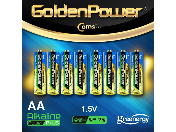 디바이스마트,전원/파워/배터리 > 배터리/배터리홀더 > 일회용건전지 > AA형 건전지,골든파워,알카라인 건전지,AA 사이즈,1.5V,(8알) 벌크포장 [GP823],제조사 : 골든파워 / AA형 / LR6 / 전압 : 1.5V / 알카라인 Alkaline / 수량 : 8개 / 포장 : 벌크 포장