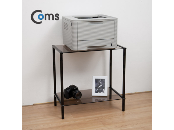 디바이스마트,,Coms,프린터,모니터,TV 높이조절 스탠드 2단 520*309 [LC3041],520*309 = 2ea / 강화안전유리 / 국산품 / 공간확보 / 인테리어 활용도