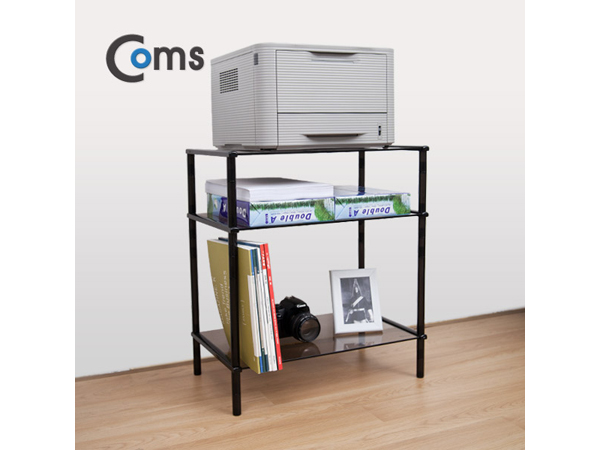 디바이스마트,,Coms,프린터,모니터,TV 높이조절 스탠드 3단 520*309 [LC3042],520*309 = 3ea / 강화안전유리 / 국산품 / 공간확보 / 인테리어 활용도