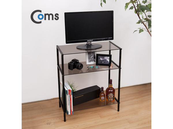 디바이스마트,,Coms,프린터,모니터,TV 높이조절 스탠드 3단 620*309 [LC3045],620*309 = 3ea / 강화안전유리 / 국산품 / 공간확보 / 인테리어 활용도