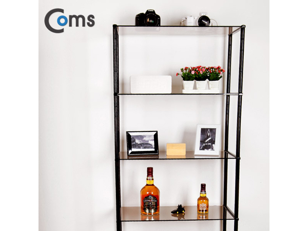 디바이스마트,,Coms,조립식 유리진열장(블랙) 6단, 브론즈 유리 [LC3046],620*309 = 6ea / 강화안전유리 / 국산품 / 공간확보 / 인테리어 활용도