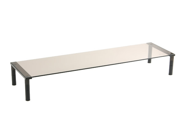 디바이스마트,,Coms,듀얼 모니터 스탠드 1단, 유리볼트형 [LC3051],760*209 = 1ea / 강화안전유리 / 국산품 / 공간확보 / 인테리어 활용도