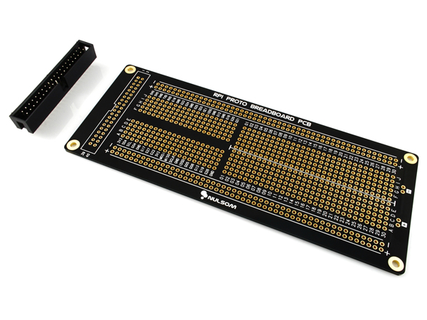 디바이스마트,오픈소스/코딩교육 > 라즈베리파이 > 라즈베리파이 확장보드/HAT,NulSom Inc.,NS-RPB-P-01 (라즈베리파이2 GPIO 확장 프로토보드),라즈베리파이2 GPIO 확장핀(2x20핀) 구성이 가능한 만능기판