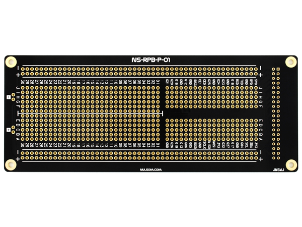 디바이스마트,오픈소스/코딩교육 > 라즈베리파이 > 라즈베리파이 확장보드/HAT,NulSom Inc.,NS-RPB-P-01 (라즈베리파이2 GPIO 확장 프로토보드),라즈베리파이2 GPIO 확장핀(2x20핀) 구성이 가능한 만능기판