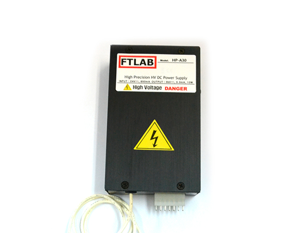 디바이스마트,전원/파워/배터리 > DC-DC 컨버터 모듈 > 승압형 모듈(외장, 비절연 스위칭),에프티랩,고전압 고정밀 DCDC 컨버터 5W 3kV (HP-A30),외장형 / 가변출력전압 / 가변방식 : Analog Voltage / 1ch 출력 / 승압형 10W 비절연 스위칭 컨버터 / 입력전압 : 24V / 출력전압 : 0V~3000V / 출력전류 : 3.33333333333333mA / 변환효율 : 최대 0% / 입력단자 : Molex 5274-07 / 출력단자 : 피복전선 / 패키지 : 밀폐형 모듈 / 반전출력 사양선택 가능(옵션)