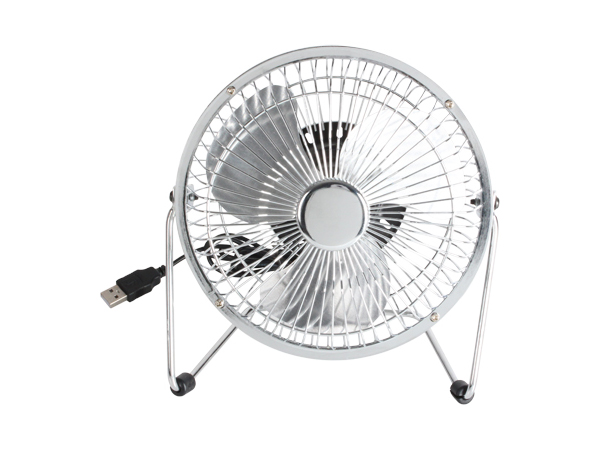 NETmate 탁상용 USB 선풍기(대/7'/아이언 메탈) NM-UFF03SV