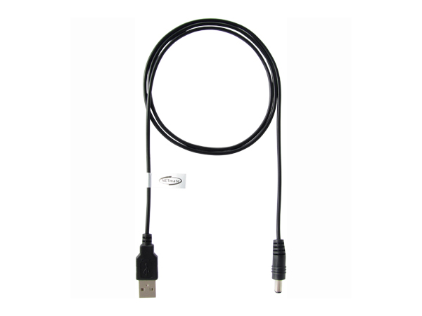 디바이스마트,케이블/전선 > USB 케이블 > 충전케이블(MM) > DC 전원 충전케이블,,NETmate USB 전원 케이블 1m (5.5x2.1mm/블랙) NMC-UP21,USB AM to DC Plug 1m [외경:5.5mm/내경:2.1mm(C:+)]