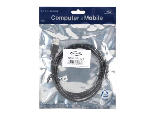 디바이스마트,케이블/전선 > USB 케이블 > 충전케이블(MM) > DC 전원 충전케이블,,NETmate USB 전원 케이블 2m (3.5x1.4mm/블랙) NMC-UP1420,USB AM to DC Plug 2m [외경:3.5mm/내경:1.4mm(C:+)]