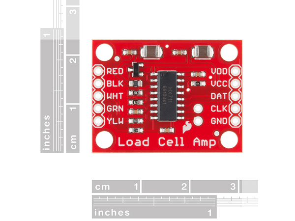 디바이스마트,MCU보드/전자키트 > 센서모듈 > 기압/무게/로드셀/Flex > 로드셀/무게/압력센서,SparkFun,SparkFun Load Cell Amplifier - HX711 [SEN-13879],HX711 IC 기반 / Operation Voltage: 2.7V-5V