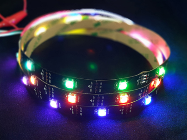 디바이스마트,LED/LCD > LED 인테리어조명 > 플렉서블 LED,NulSom Inc.,NS-LED-ST-030 (Rainbow STRIP double adhesive Tape / 1m 30LEDs),1m 당 30개 LED / WS2812B LED를 부착한 플렉서블 PCB 스트립 / 후면 양면테이프를 이용하여 어디든 손쉽게 부착