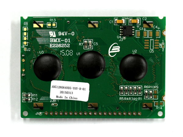 디바이스마트,LED/LCD > LCD 캐릭터/그래픽 > 그래픽 LCD,AV-DISPLAY,ABG128064H05-YHY-R-01,128x64 그래픽 lcd, Positive Yellow/Green 백라이트, Module size : 75.0mm(L) x 52.8mm(W) x 9.0max mm(H)