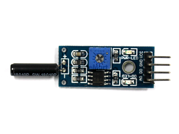 디바이스마트,MCU보드/전자키트 > 센서모듈 > 기울기/진동/충격/터치 > 충격/충돌/진동센서,SZH,SW-18010P 진동센서모듈 [SZH-EK023],충격과 진동을 감지해야하는 다양한 상황에 테스트용으로 적합한 센서모듈. 아두이노와 호환되는 모듈로, 가변저항을 통해 감도 조절이 됩니다.