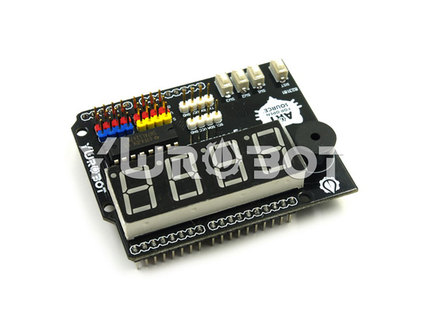디바이스마트,오픈소스/코딩교육 > 아두이노 > 아두이노 호환쉴드,YwRobot,아두이노 디스플레이 쉴드 V2 [ARD050601],Fully compatible with Arduino UNO R3 interfaces Built-in encoding control circuit, only four ports to control four digital display (including decimal point)