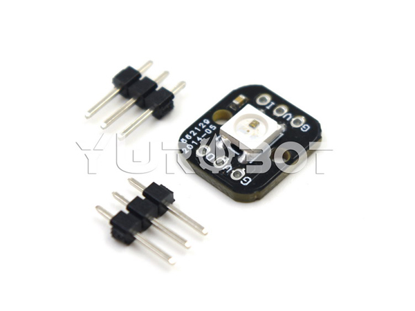 디바이스마트,오픈소스/코딩교육 > 아두이노 > 아두이노 LED/LCD모듈,YwRobot,아두이노 WS2812B 레인보우 LED 모듈 (Straight) [ELB040056],칩 : WS2811 (LED 내장) / LED : 5050 패키지 RGB 풀 컬러 하이라이트 / 전압 : 5V / 단 하나의 IO 포트로 다중 LED 제어 가능 / 사이즈: 14*12mm / ※ 핀은 직접 납땜해야합니다.