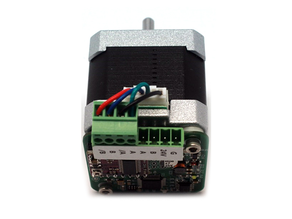 디바이스마트,기계/제어/로봇/모터 > 모터류 > 스텝모터 > 2상 바이폴라 스텝모터,그란테크,스마트 스테핑모터 (SMMC42S Smart Step),모션컨트롤러 알고리즘 특허출원 / Nema17 바이폴라 스테핑 모터, 드라이버 모션컨트롤러가 통합 된 스마트 스텝 모터 / 5개의 IO의 홈센서, 리미트 센서, 사용자정의 모션 입력가능 / 24V, 0V, 485A, 485B 4선 통신방식으로 모션 구동제어 / G코드 인터프리터 내장 / 확장 G코드 내장(G5: 감속정지 G6: 급속정지 G9: 무한이송 G91: 상대이송 / Pin level Input 5Ch, Output 3Ch(no isolated)