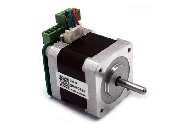 디바이스마트,기계/제어/로봇/모터 > 모터류 > 스텝모터 > 2상 바이폴라 스텝모터,그란테크,스마트 스테핑모터 (SMMC42S Smart Step),모션컨트롤러 알고리즘 특허출원 / Nema17 바이폴라 스테핑 모터, 드라이버 모션컨트롤러가 통합 된 스마트 스텝 모터 / 5개의 IO의 홈센서, 리미트 센서, 사용자정의 모션 입력가능 / 24V, 0V, 485A, 485B 4선 통신방식으로 모션 구동제어 / G코드 인터프리터 내장 / 확장 G코드 내장(G5: 감속정지 G6: 급속정지 G9: 무한이송 G91: 상대이송 / Pin level Input 5Ch, Output 3Ch(no isolated)