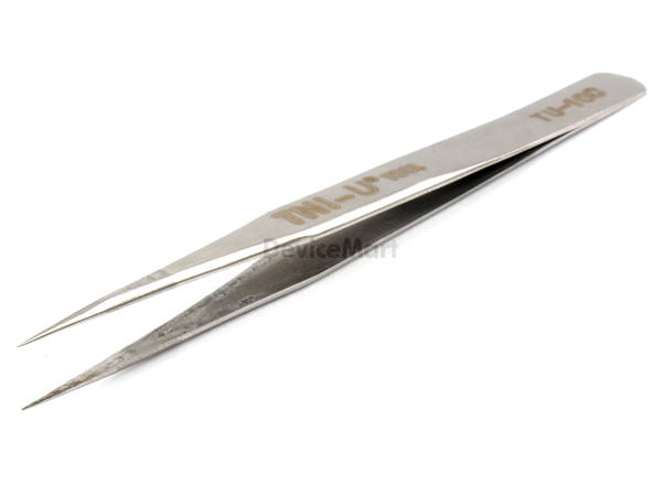 디바이스마트,수공구/전자공구/전동공구 > 전자공구 > 핀셋/IC흡착기/핀제거 > 저가형 범용핀셋,TNI-U,비자성핀셋 TU-10C,길이 : 120mm, 스탠다드 비자성 핀셋