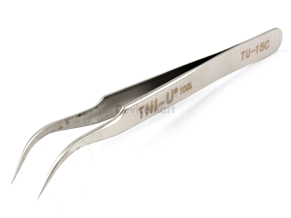 디바이스마트,수공구/전자공구/전동공구 > 전자공구 > 핀셋/IC흡착기/핀제거 > 저가형 범용핀셋,TNI-U,비자성핀셋 TU-15C,길이 : 120mm, 스탠다드 비자성 핀셋