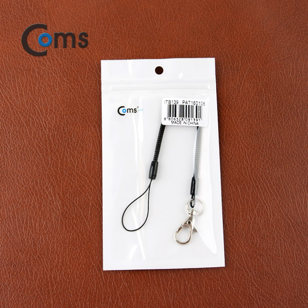 디바이스마트,컴퓨터/모바일/가전 > 스마트폰/스마트기기 > 모바일 주변기기 > 기타 주변기기,Coms,스프링 스트랩 OD: 3.5mm, 13cm / Black [ITB139],휴대폰 분실방지 / 열쇠고리 / 떨어뜨림 방지