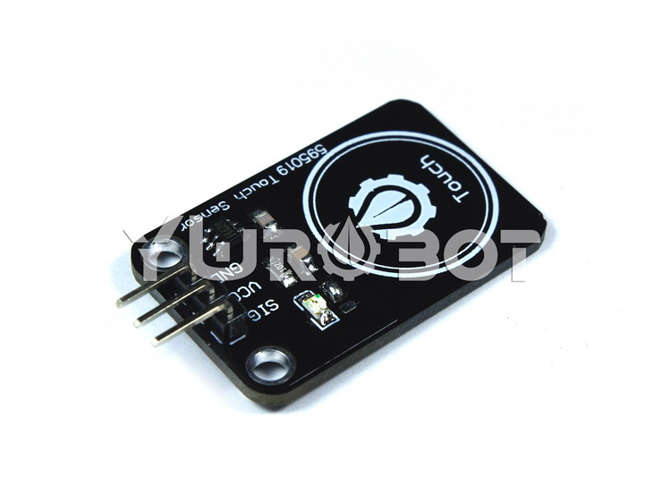 디바이스마트,MCU보드/전자키트 > 센서모듈 > 기울기/진동/충격/터치 > 지문/전도성/터치센서,YwRobot,아두이노 터치센서 (트리거 타입) 모듈 [SEN040701],아두이노, 라즈베리파이와 호환되는 터치센서 모듈 입니다. Voltage: 3.3V, 5V, self-locking, press the output low, after the release hold, press again after the release, the output high