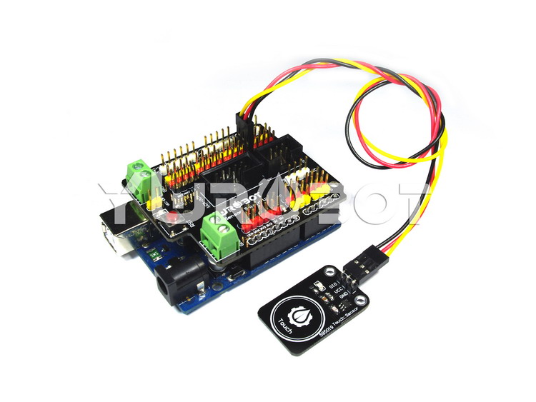 디바이스마트,MCU보드/전자키트 > 센서모듈 > 기울기/진동/충격/터치 > 지문/전도성/터치센서,YwRobot,아두이노 터치센서 (트리거 타입) 모듈 [SEN040701],아두이노, 라즈베리파이와 호환되는 터치센서 모듈 입니다. Voltage: 3.3V, 5V, self-locking, press the output low, after the release hold, press again after the release, the output high