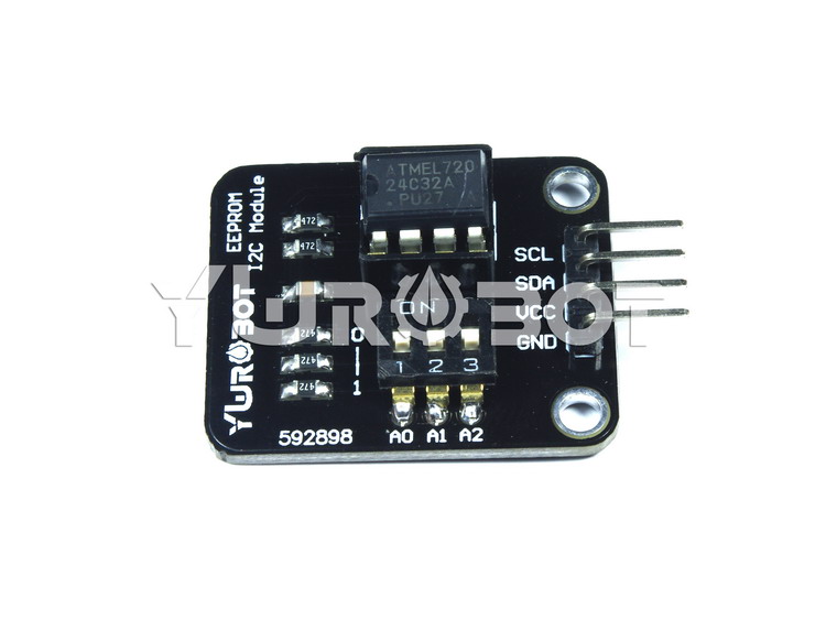 디바이스마트,MCU보드/전자키트 > 전원/신호/저장/응용 > SD/TF/메모리,YwRobot,아두이노 24C32 EEPROM 메모리 모듈 [ELB040501],아두이노와 호환되는 AT24C32 EEPROM 모듈입니다. 3P의 어드레스 선택 스위치가 결합되어 있습니다.