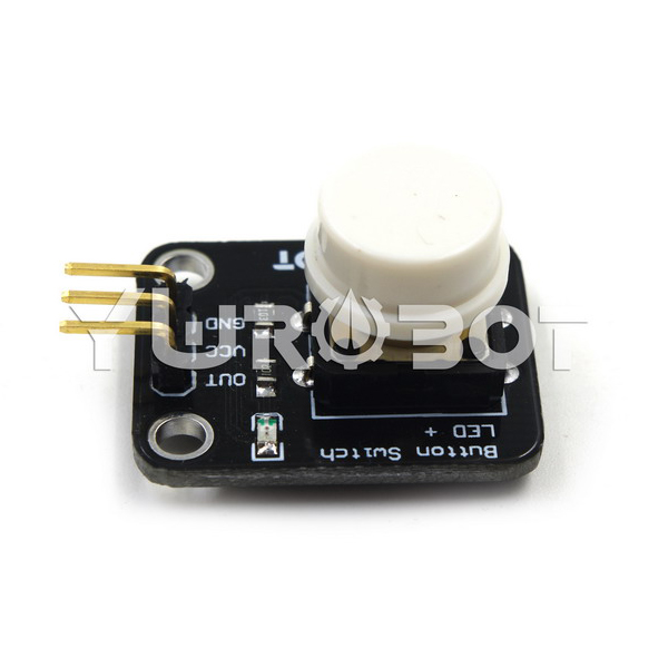 디바이스마트,오픈소스/코딩교육 > 아두이노 > 아두이노 스위치/릴레이모듈,YwRobot,아두이노 버튼 스위치 모듈 (흰색) [ELB060677],아두이노와 호환되는 버튼 스위치 모듈입니다. 캡 포함. 동작확인을 위한 칩LED가 결합되어 있습니다.