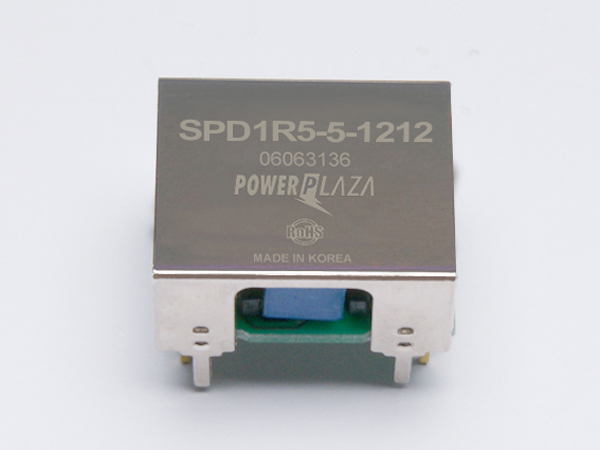 디바이스마트,전원/파워/배터리 > DC-DC 컨버터 모듈 > 승압형 모듈(실장, 절연 스위칭),Power Plaza,SPD1R5-5-1212,실장형 / 고정출력전압 / 2chch 출력 / 승압형 1.5W 절연 스위칭 컨버터 / 전압반전출력 / 입력전압 : 4.5V~9V / 출력전압 : 12V / 반전출력 : -12V / 출력전류 : 65mA / 변환효율 : 최대 0% / 절연전압 : 500V / 입력단자 : 스루홀 핀 / 출력단자 : 스루홀 핀 / 패키지 : PCB