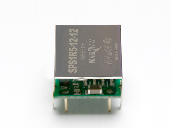 디바이스마트,전원/파워/배터리 > DC-DC 컨버터 모듈 > 정전압 모듈(실장, 절연 스위칭),Power Plaza,SPS1R5-12-12,실장형 / 고정출력전압 / 1chch 출력 / 정전압 1.5W 절연 스위칭 컨버터 / 입력전압 : 9V~8V / 출력전압 : 12V / 출력전류 : 100mA / 변환효율 : 최대 81% / 절연전압 : 500V / 입력단자 : 스루홀 핀 / 출력단자 : 스루홀 핀 / 패키지 : PCB