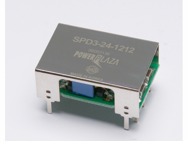 디바이스마트,전원/파워/배터리 > DC-DC 컨버터 모듈 > 강하형 모듈(실장) > 절연 스위칭 모듈,Power Plaza,SPD3-24-1212,실장형 / 고정출력전압 / 2chch 출력 / 강하형 3W 절연 스위칭 컨버터 / 전압반전출력 / 입력전압 : 18V~36V / 출력전압 : 12V / 반전출력 : -12V / 출력전류 : 130mA / 변환효율 : 최대 83% / 절연전압 : 500V / 입력단자 : 스루홀 핀 / 출력단자 : 스루홀 핀 / 패키지 : PCB