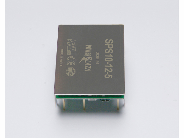 디바이스마트,전원/파워/배터리 > DC-DC 컨버터 모듈 > 강하형 모듈(실장) > 절연 스위칭 모듈,Power Plaza,SPS10-12-5,실장형 / 고정출력전압 / 1chch 출력 / 강하형 10W 절연 스위칭 컨버터 / 입력전압 : 9V~8V / 출력전압 : 5V / 출력전류 : 2A / 변환효율 : 최대 81% / 절연전압 : 500V / 입력단자 : 스루홀 핀 / 출력단자 : 스루홀 핀 / 패키지 : PCB