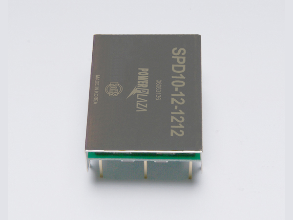 디바이스마트,전원/파워/배터리 > DC-DC 컨버터 모듈 > 정전압 모듈(실장, 절연 스위칭),Power Plaza,SPD10-12-1212,실장형 / 고정출력전압 / 2chch 출력 / 정전압 10W 절연 스위칭 컨버터 / 전압반전출력 / 입력전압 : 9V~8V / 출력전압 : 12V / 반전출력 : -12V / 출력전류 : 400mA / 변환효율 : 최대 86% / 절연전압 : 500V / 입력단자 : 스루홀 핀 / 출력단자 : 스루홀 핀 / 패키지 : PCB