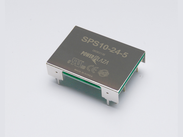 디바이스마트,전원/파워/배터리 > DC-DC 컨버터 모듈 > 강하형 모듈(실장) > 절연 스위칭 모듈,Power Plaza,SPS10-24-5,실장형 / 고정출력전압 / 1chch 출력 / 강하형 10W 절연 스위칭 컨버터 / 입력전압 : 18V~36V / 출력전압 : 5V / 출력전류 : 2A / 변환효율 : 최대 80% / 절연전압 : 500V / 입력단자 : 스루홀 핀 / 출력단자 : 스루홀 핀 / 패키지 : PCB