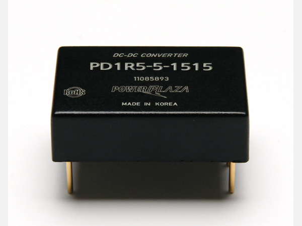 디바이스마트,전원/파워/배터리 > DC-DC 컨버터 모듈 > 승압형 모듈(실장, 절연 스위칭),Power Plaza,PD1R5-5-1515,실장형 / 고정출력전압 / 2chch 출력 / 승압형 1.5W 절연 스위칭 컨버터 / 전압반전출력 / 입력전압 : 4.5V~7.2V / 출력전압 : 15V / 반전출력 : -15V / 출력전류 : 50mA / 변환효율 : 최대 75% / 절연전압 : 500V / 스위칭 주파수 : 300kHz / 입력단자 : 스루홀 핀 / 출력단자 : 스루홀 핀 / 패키지 : 밀폐형 모듈