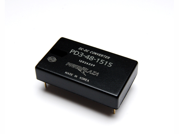 디바이스마트,전원/파워/배터리 > DC-DC 컨버터 모듈 > 강하형 모듈(실장) > 절연 스위칭 모듈,Power Plaza,PD3-48-1515,실장형 / 고정출력전압 / 2chch 출력 / 강하형 3W 절연 스위칭 컨버터 / 전압반전출력 / 입력전압 : 32V~63V / 출력전압 : 15V / 반전출력 : -15V / 출력전류 : 100mA / 변환효율 : 최대 78% / 절연전압 : 500V / 스위칭 주파수 : 300kHz / 입력단자 : 스루홀 핀 / 출력단자 : 스루홀 핀 / 패키지 : 밀폐형 모듈